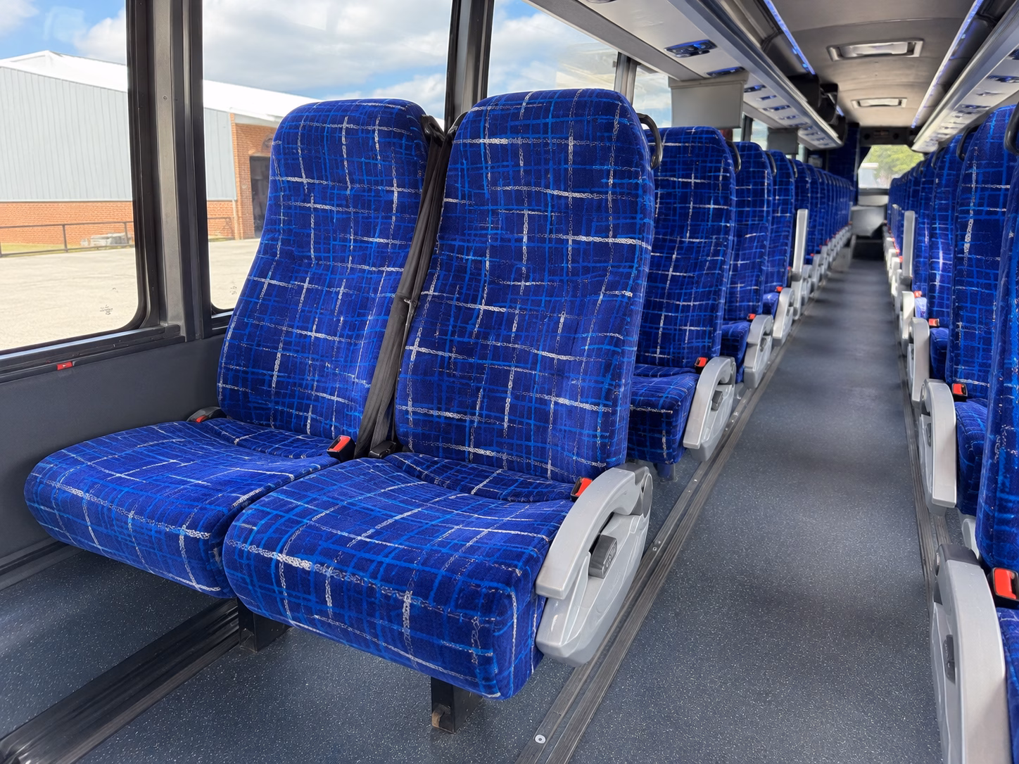 lawrence charter bus rental interior